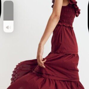 Madewell Lucie Embroidered Cotton Midi Dress